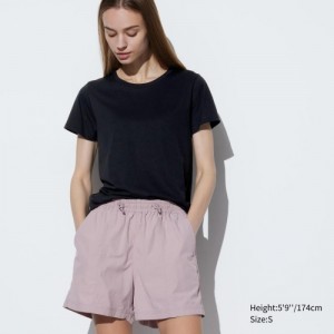 Uniqlo Supima Cotton Crew Neck Short Sleeve T-shirts Dames Zwart | 7345767