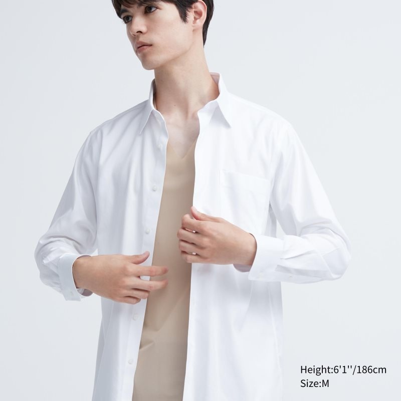 Uniqlo Airism Mesh Anti-odor V-neck T-shirts Heren Wit | 9341977