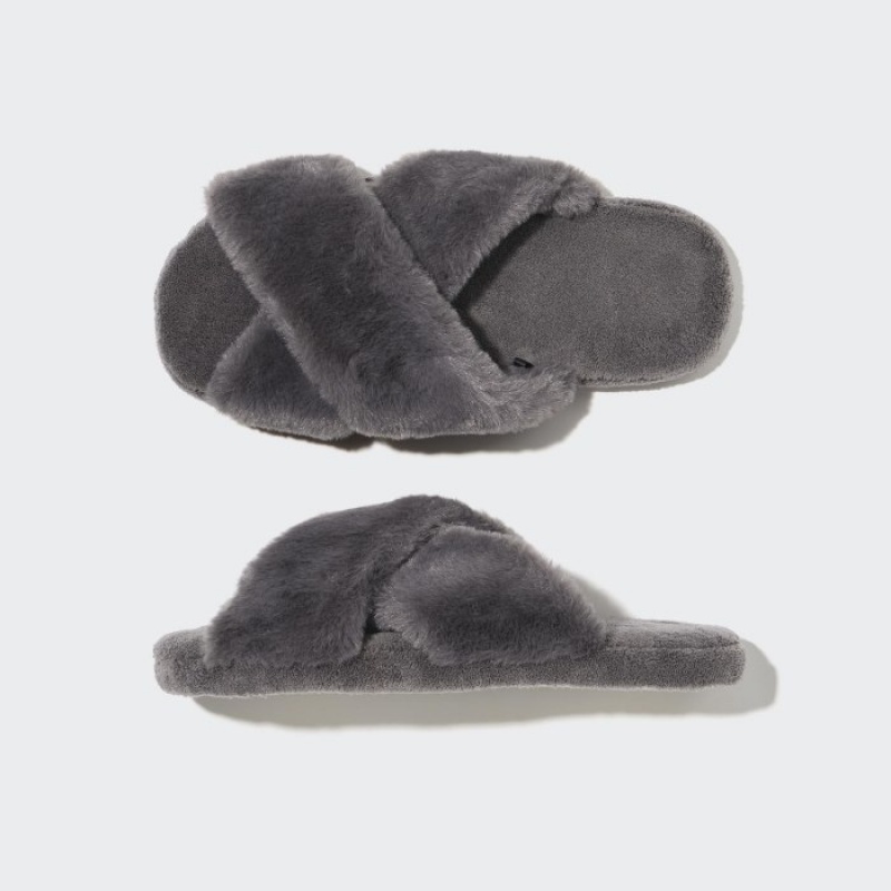 Uniqlo Fleece Room Pantoffels Dames Grijs | 4861206