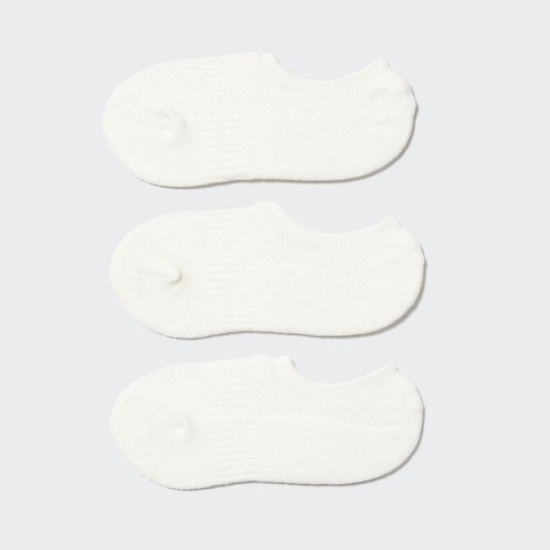 Uniqlo Sport Footsies (3 Pairs) Sokken Dames Wit | 3927444
