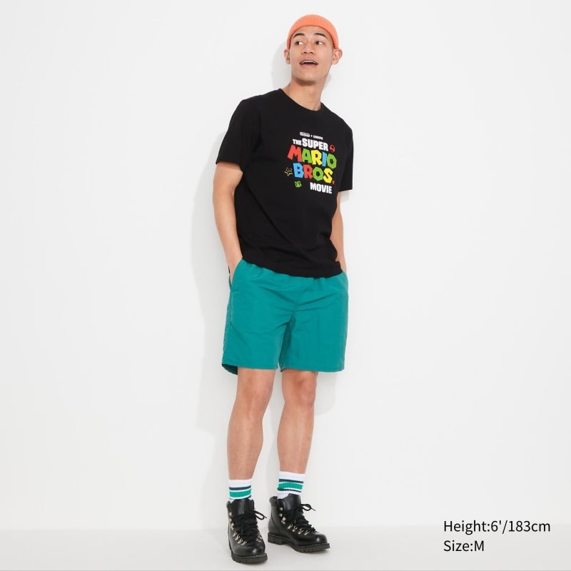 Uniqlo The Super Mario Bros. Movie Ut Short Sleeve Graphic T-shirts Heren Zwart | 9684158