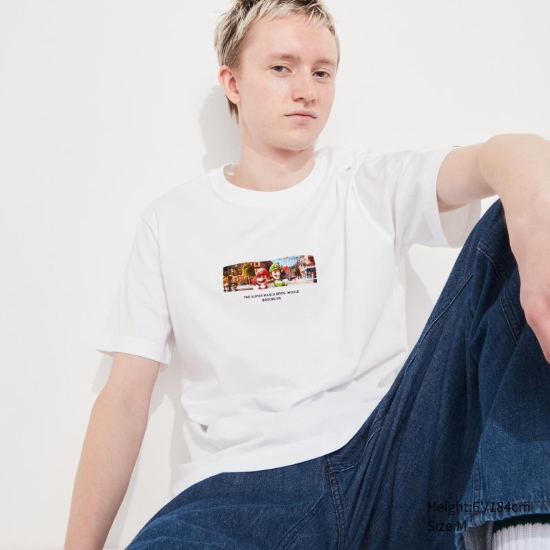 Uniqlo The Super Mario Bros. Movie Ut Short Sleeve Graphic T-shirts Heren Wit | 9923410